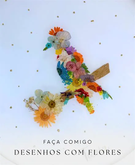 Aula Faça Comigo: desenhos com flores em resina